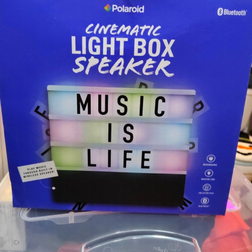 Polaroid Cinematic Light box and Bluetooth speaker all in one
